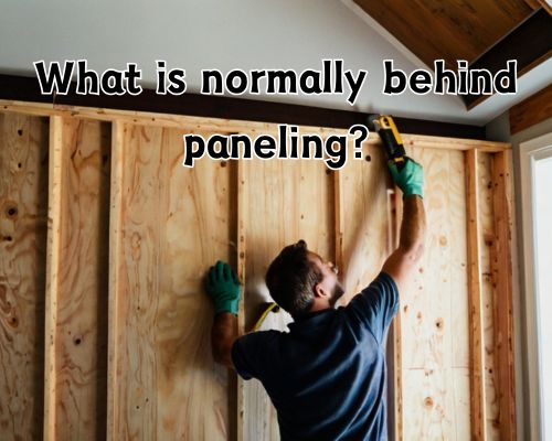 Worker nails panel with precision.