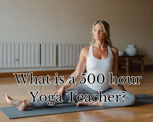 a yoga teacher doing yoga in a studio