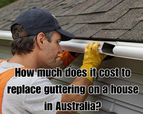 Installed gutter system on new roof.